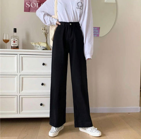 High Waist Wide Leg Denim